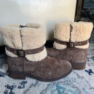 UGG Tan and Brown Blayre Il Boots